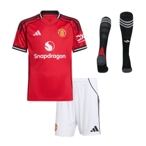Kids Manchester United Custom Home Full Soccer Kits
2025/26