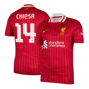 Liverpool Jersey Custom CHIESA #14 Soccer Jersey Home 2024/25 -UCL