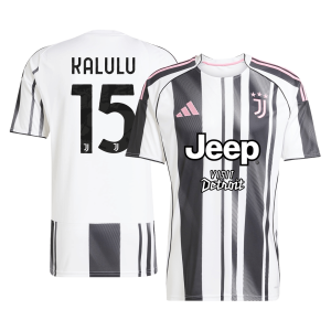 KALULU #15 Juventus Soccer Jersey Home Custom Shirt 2025/26