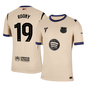 Barcelona ROONY #19 Away Custom Player Version Soccer Jersey 2025/26 - UCL