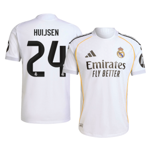 Real Madrid HUIJSEN #24 Home Custom Player Version Soccer Jersey 2025/26