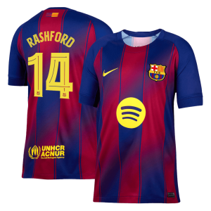 RASHFORD #14 Barcelona Soccer Jersey Home Custom Shirt 2025/26 - UCL