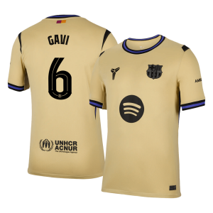 GAVI #6 Barcelona Soccer Jersey Away Custom Shirt 2025/26 - UCL