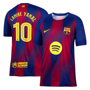 LAMINE YAMAL #10 Barcelona Soccer Jersey Home Custom Shirt 2025/26 - UCL