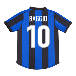 BAGGIO #10 Inter Milan Retro Jersey Home Soccer Shirt 1999/00