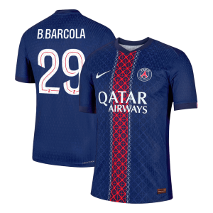 PSG B.BARCOLA #29 Home Player Version Soccer Jersey 2025/26