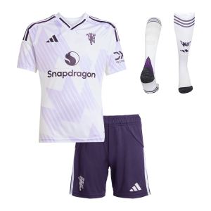 Kids Manchester United Custom Away Full Soccer Kits
2025/26