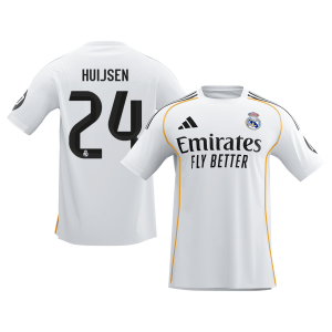 HUIJSEN #24 Real Madrid Soccer Jersey Home Custom Shirt 2025/26
