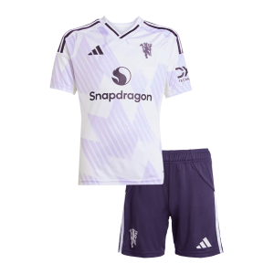 Kids Manchester United Custom Away Soccer Kits 2025/26