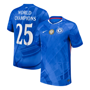 Chelsea Jersey Custom WORLD CHAMPIONS #25 Soccer Jersey Home 2025/26 with chest badge