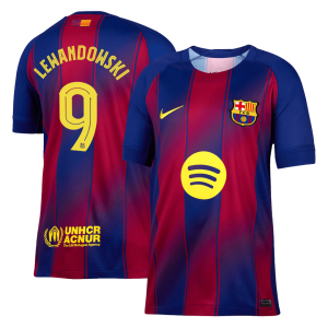 LEWANDOWSKI #9 Barcelona Soccer Jersey Home Custom Shirt 2025/26 - UCL