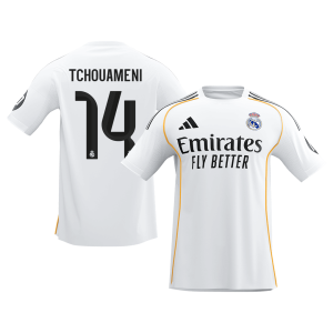 Real Madrid Jersey Custom TCHOUAMENI #14 Soccer Jersey Home 2025/26