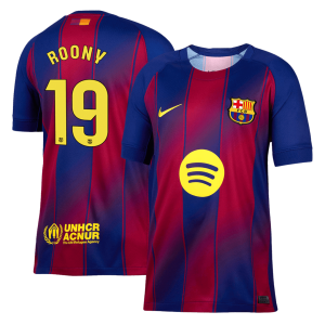 ROONY #19 Barcelona Soccer Jersey Home Custom Shirt 2025/26