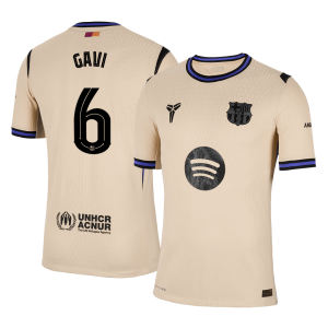 Barcelona GAVI #6 Away Custom Player Version Soccer Jersey 2025/26 - UCL