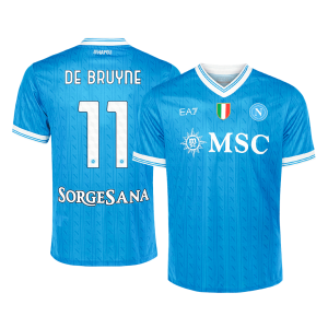 DE BRUYNE #11 Napoli Soccer Jersey Home Custom Shirt 2025/26