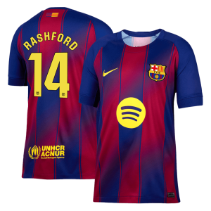 RASHFORD #14 Barcelona Soccer Jersey Home Custom Shirt 2025/26