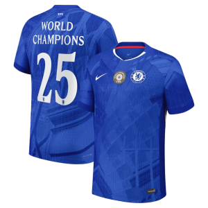Chelsea WORLD CHAMPIONS #25 Home Custom Player Version Soccer Jersey 2025/26 - with chest badge