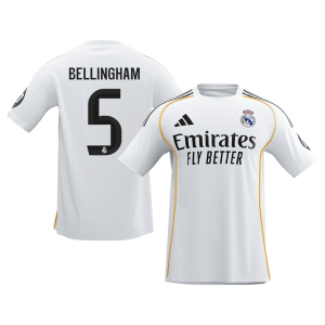 BELLINGHAM #5 Real Madrid Soccer Jersey Home Custom Shirt 2025/26