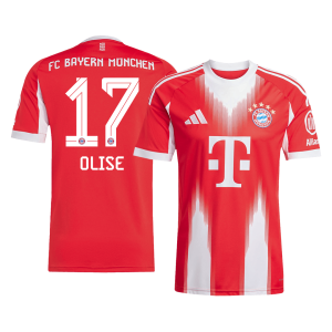 OLISE #17 Bayern Munich Soccer Jersey Home Custom Shirt 2025/26