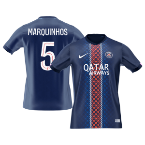 PSG Jersey MARQUINHOS #5 Soccer Jersey Home 2025/26