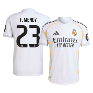 Real Madrid F.MENDY #23 Home Custom Player Version Soccer Jersey 2025/26